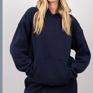 NEW COMFRT Signature Fit Bundle Sweatshirt and Sweatpants Set in Navy SZ